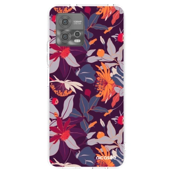 Picasee διαφανής θήκη σιλικόνης Motorola Moto G72 - Purple Leaf