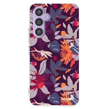 Picasee διαφανής θήκη σιλικόνης Samsung Galaxy A54 5G A546B - Purple Leaf
