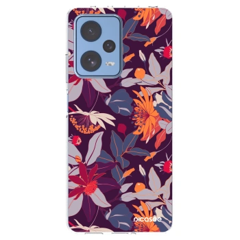Picasee διαφανής θήκη σιλικόνης Xiaomi Redmi Note 12 Pro 5G - Purple Leaf