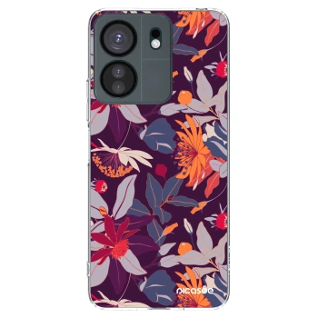 Picasee διαφανής θήκη σιλικόνης Xiaomi Redmi 13C 4G - Purple Leaf