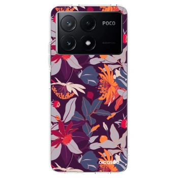 Picasee διαφανής θήκη σιλικόνης Xiaomi Poco X6 Pro - Purple Leaf