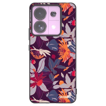 Picasee Μαύρη θήκη σιλικόνης για Xiaomi Redmi Note 13 Pro 5G - Purple Leaf