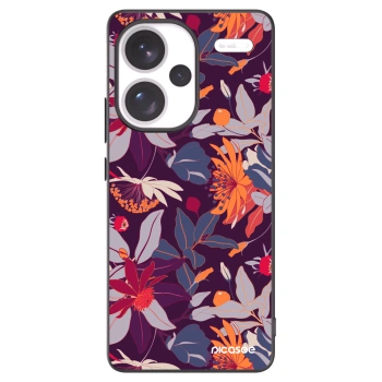 Picasee Μαύρη θήκη σιλικόνης για Xiaomi Redmi Note 13 Pro+ 5G - Purple Leaf