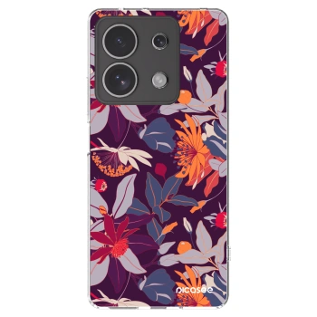 Picasee διαφανής θήκη σιλικόνης Xiaomi Redmi Note 13 4G - Purple Leaf