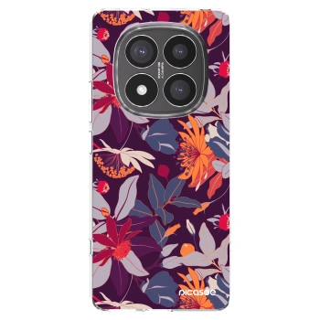 Picasee διαφανής θήκη σιλικόνης Xiaomi Redmi Note 14 Pro+ 5G - Purple Leaf