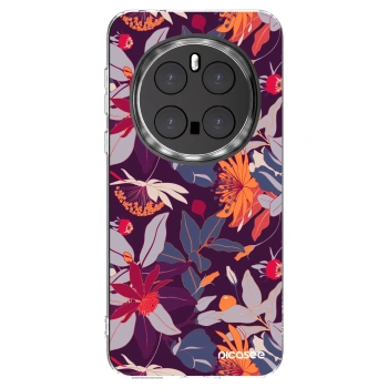 Picasee διαφανής θήκη σιλικόνης Honor Magic7 Pro 5G - Purple Leaf