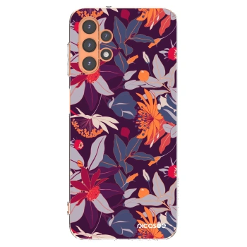 Picasee διαφανής θήκη σιλικόνης Samsung Galaxy A13 5G - Purple Leaf