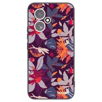 Picasee Μαύρη θήκη σιλικόνης για Honor 400 5G - Purple Leaf