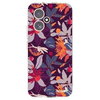 Picasee διαφανής θήκη σιλικόνης Honor 400 5G - Purple Leaf