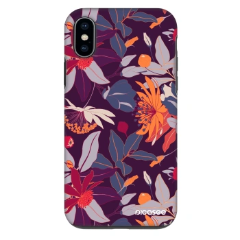 Θήκη για Apple iPhone X/XS - Purple Leaf