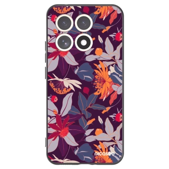 Picasee Μαύρη θήκη σιλικόνης για Xiaomi 15T - Purple Leaf