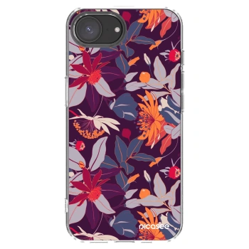 Picasee διαφανής θήκη σιλικόνης Apple iPhone 17e - Purple Leaf