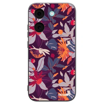 Picasee Μαύρη θήκη σιλικόνης για Xiaomi Poco X8 Pro - Purple Leaf
