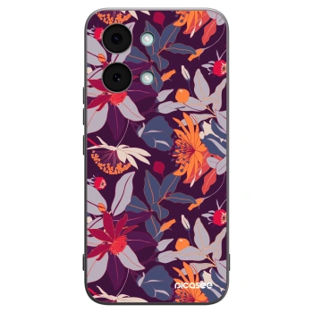 Picasee Μαύρη θήκη σιλικόνης για Xiaomi Poco X8 Pro Max - Purple Leaf