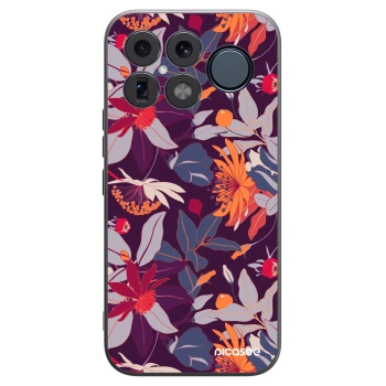 Picasee Μαύρη θήκη σιλικόνης για Xiaomi Poco F8 Ultra - Purple Leaf