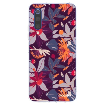 Picasee διαφανής θήκη σιλικόνης Xiaomi Mi 9 SE - Purple Leaf