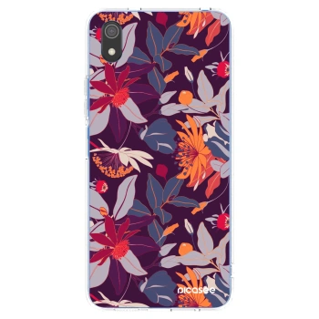 Picasee διαφανής θήκη σιλικόνης Xiaomi Redmi 7A - Purple Leaf