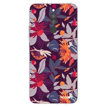 Picasee διαφανής θήκη σιλικόνης Xiaomi Redmi 8 - Purple Leaf