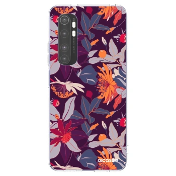 Picasee διαφανής θήκη σιλικόνης Xiaomi Mi Note 10 Lite - Purple Leaf
