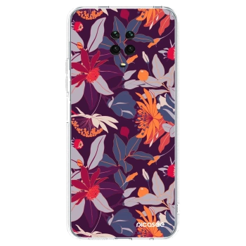 Picasee διαφανής θήκη σιλικόνης Xiaomi Redmi Note 9S - Purple Leaf