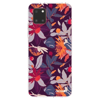 Picasee διαφανής θήκη σιλικόνης Samsung Galaxy Note 10 Lite N770F - Purple Leaf