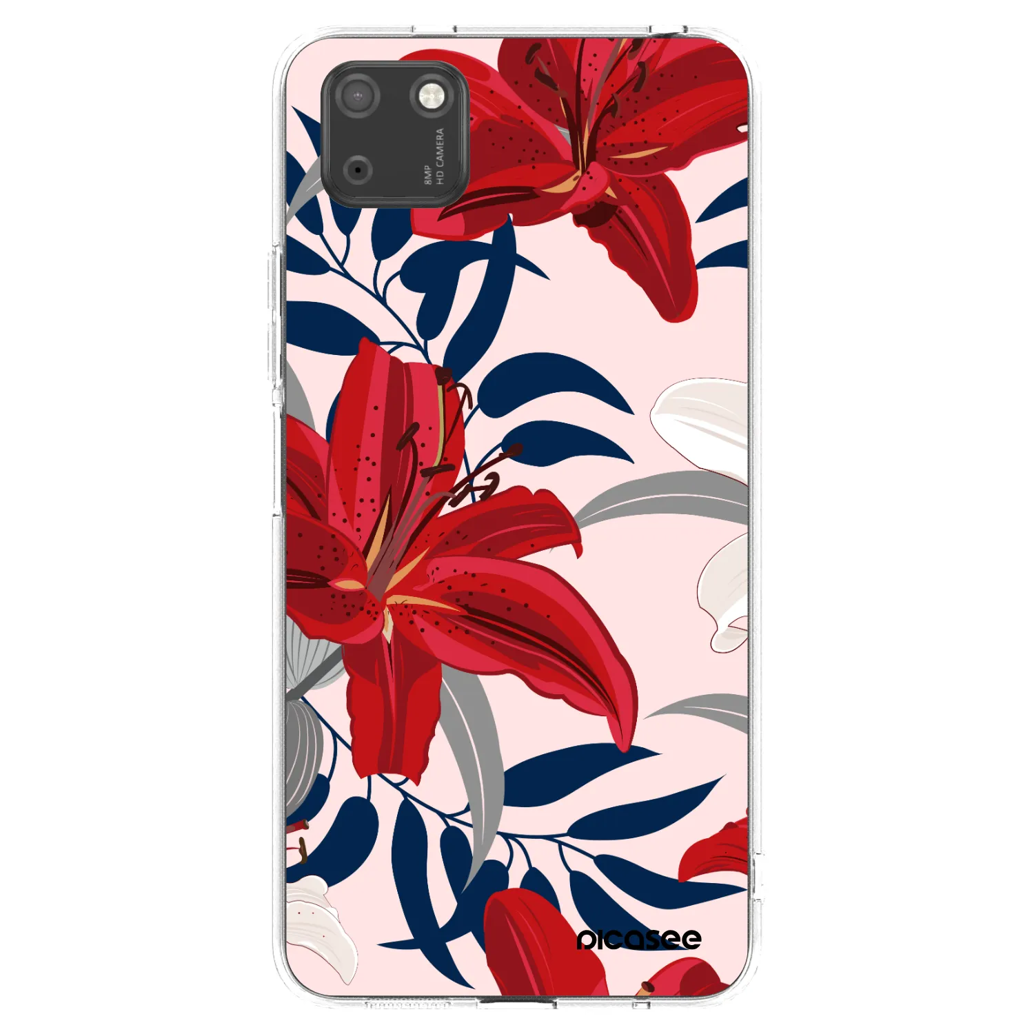 Picasee διαφανής θήκη σιλικόνης Huawei Y5P - Red Lily