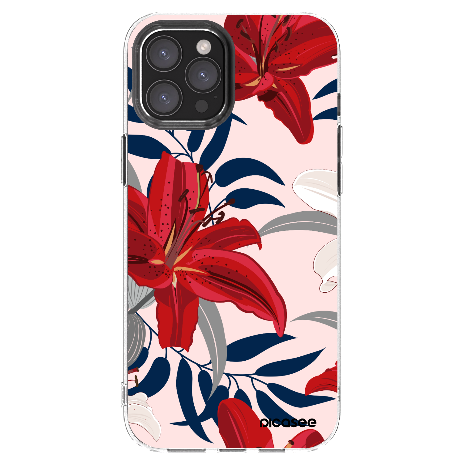 Picasee διαφανής θήκη σιλικόνης Apple iPhone 12 Pro Max - Red Lily