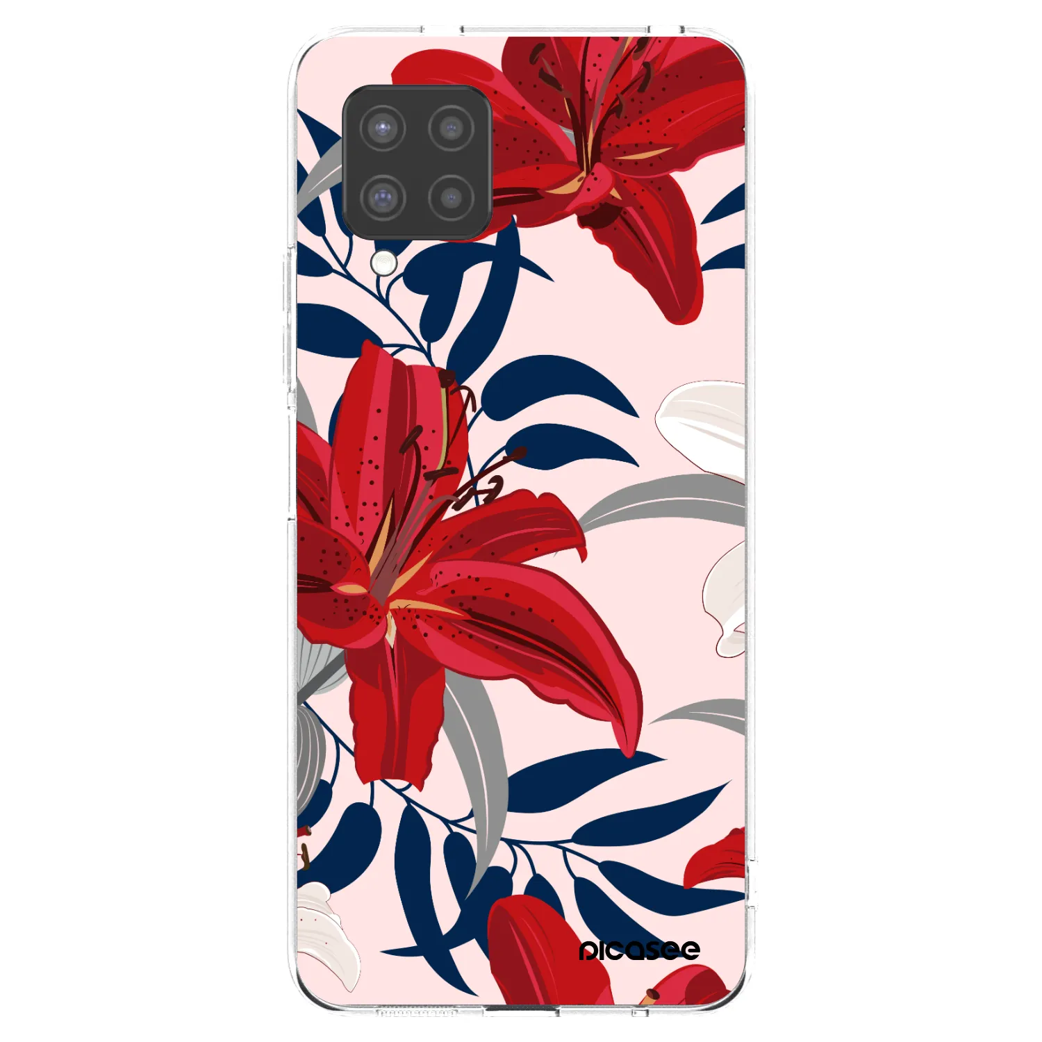 Picasee διαφανής θήκη σιλικόνης Samsung Galaxy A42 A426B - Red Lily