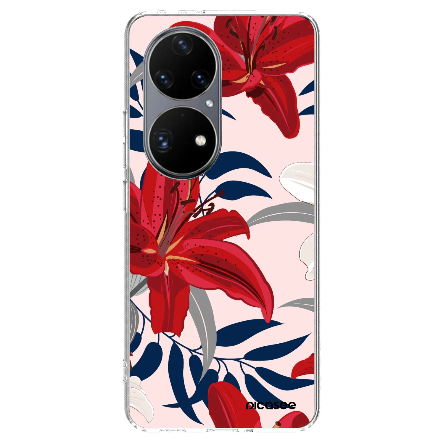Picasee διαφανής θήκη σιλικόνης Huawei P50 - Red Lily