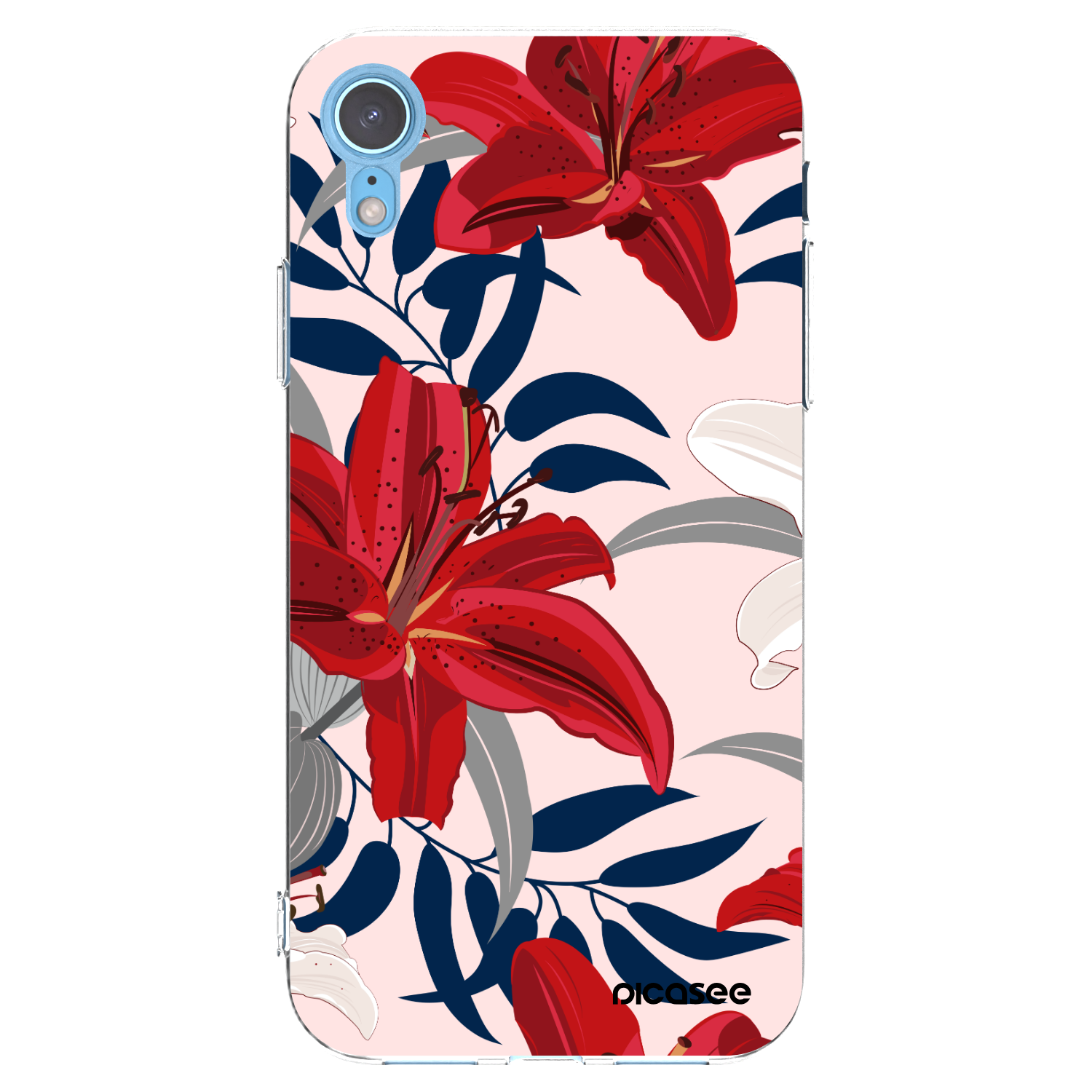 Picasee διαφανής θήκη σιλικόνης Apple iPhone XR - Red Lily