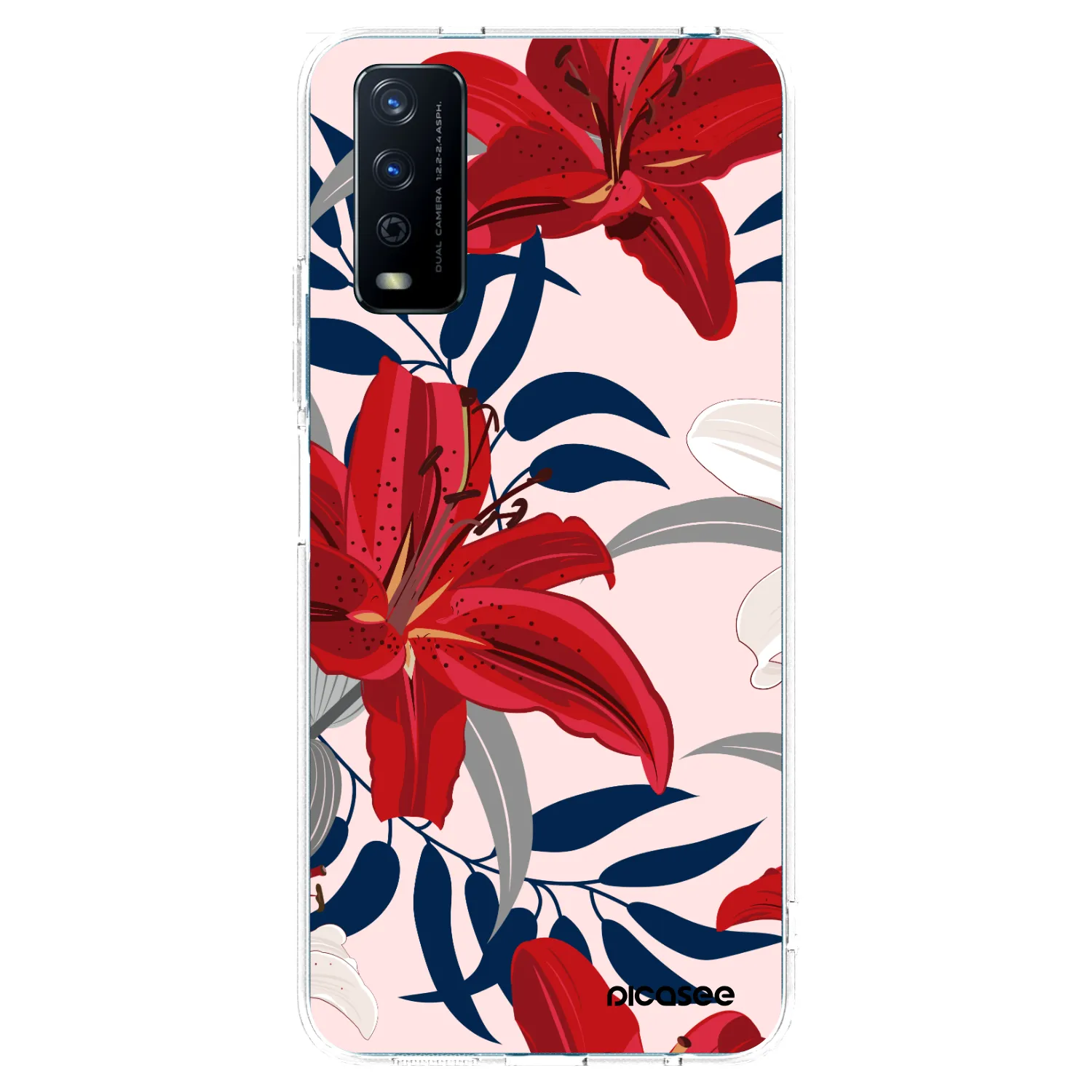 Picasee διαφανής θήκη σιλικόνης Vivo Y11s - Red Lily