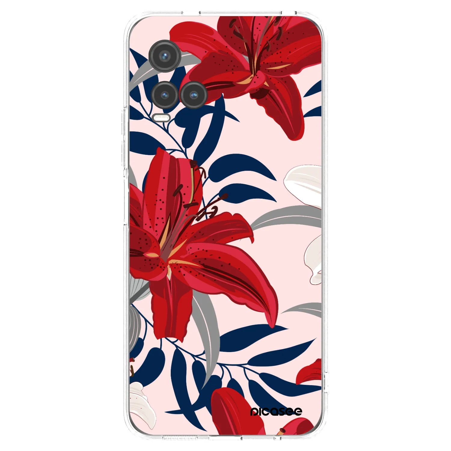 Picasee διαφανής θήκη σιλικόνης Vivo Y33s - Red Lily