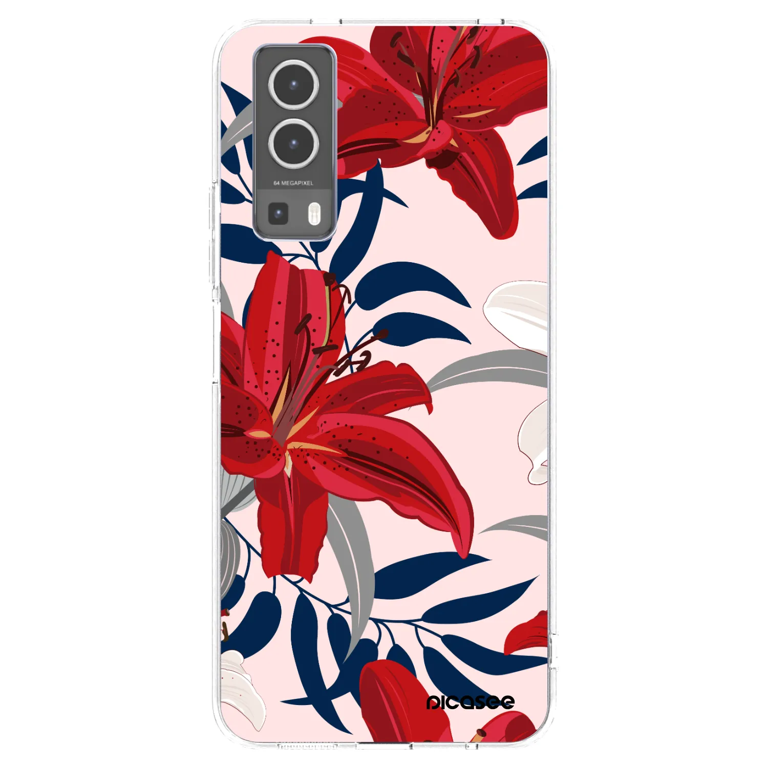 Picasee διαφανής θήκη σιλικόνης Vivo Y72 5G - Red Lily