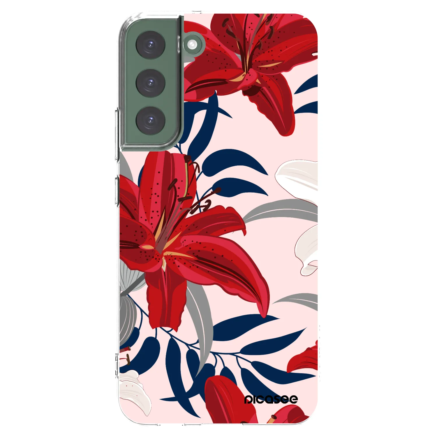 Picasee διαφανής θήκη σιλικόνης Samsung Galaxy S22+ 5G - Red Lily