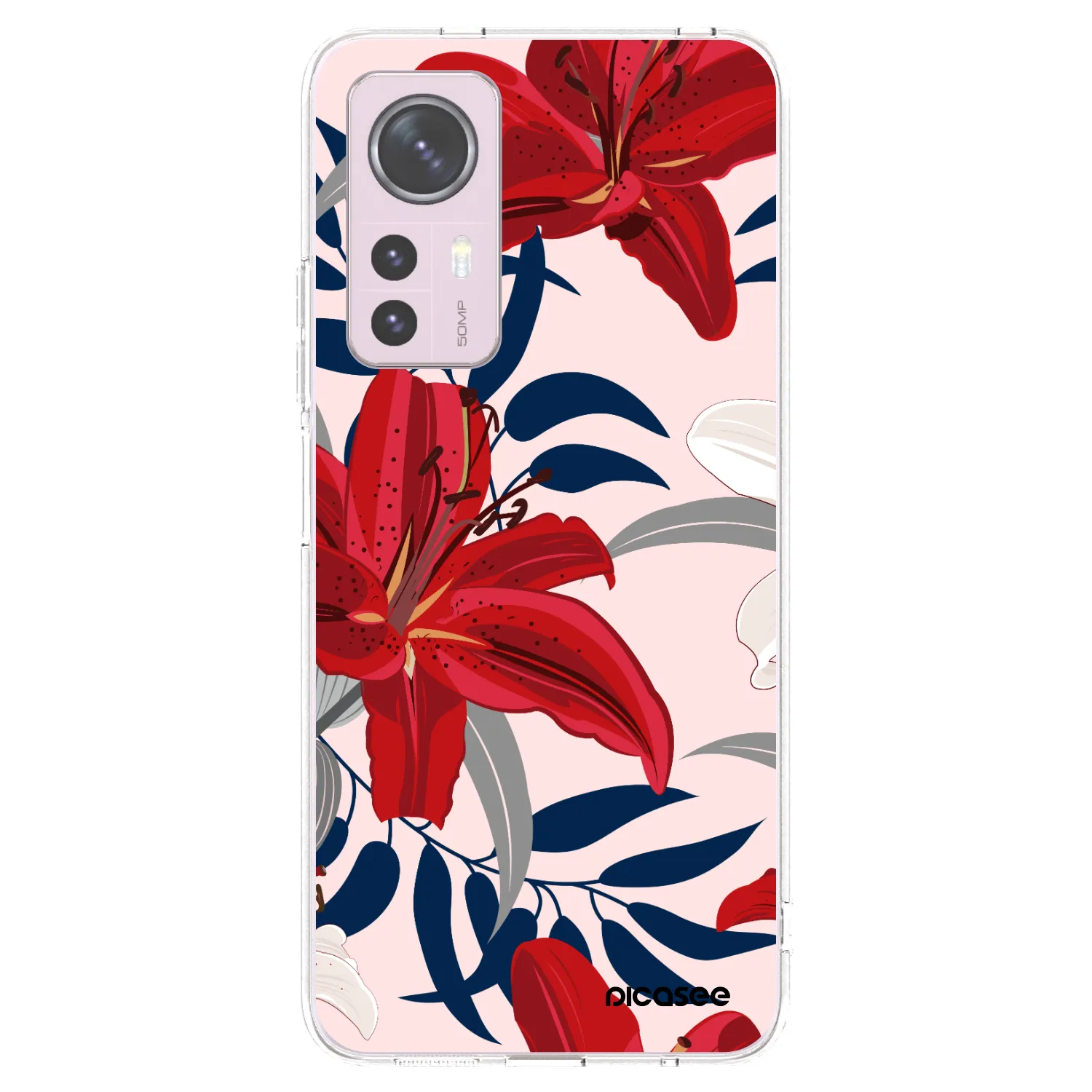 Picasee διαφανής θήκη σιλικόνης Xiaomi 12 - Red Lily