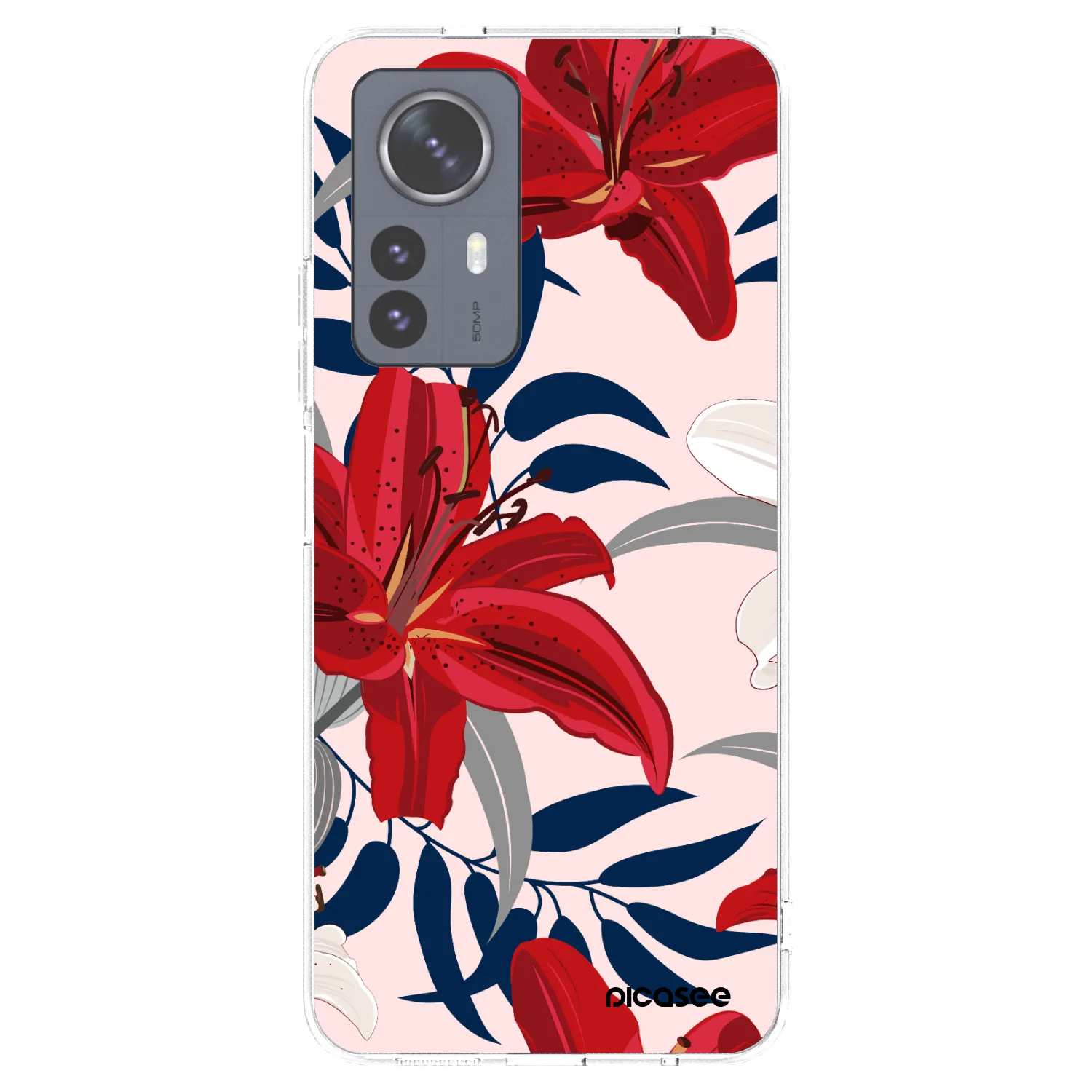 Picasee διαφανής θήκη σιλικόνης Xiaomi 12 Pro - Red Lily