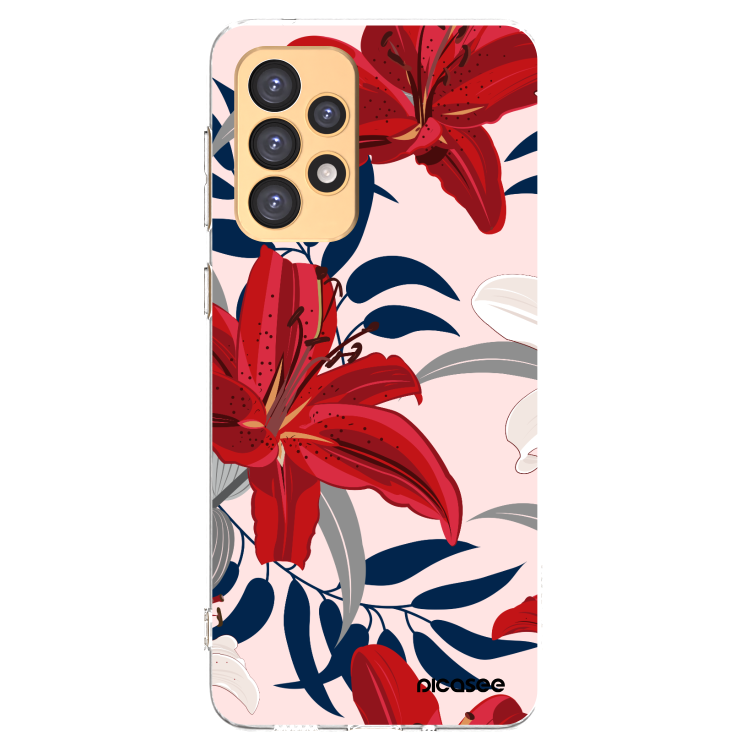 Picasee διαφανής θήκη σιλικόνης Samsung Galaxy A33 5G A336 - Red Lily