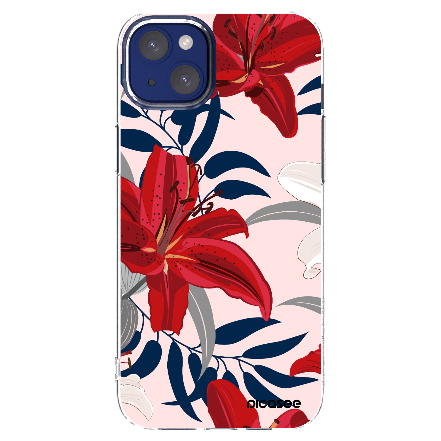 Picasee διαφανής θήκη σιλικόνης Apple iPhone 14 Plus - Red Lily