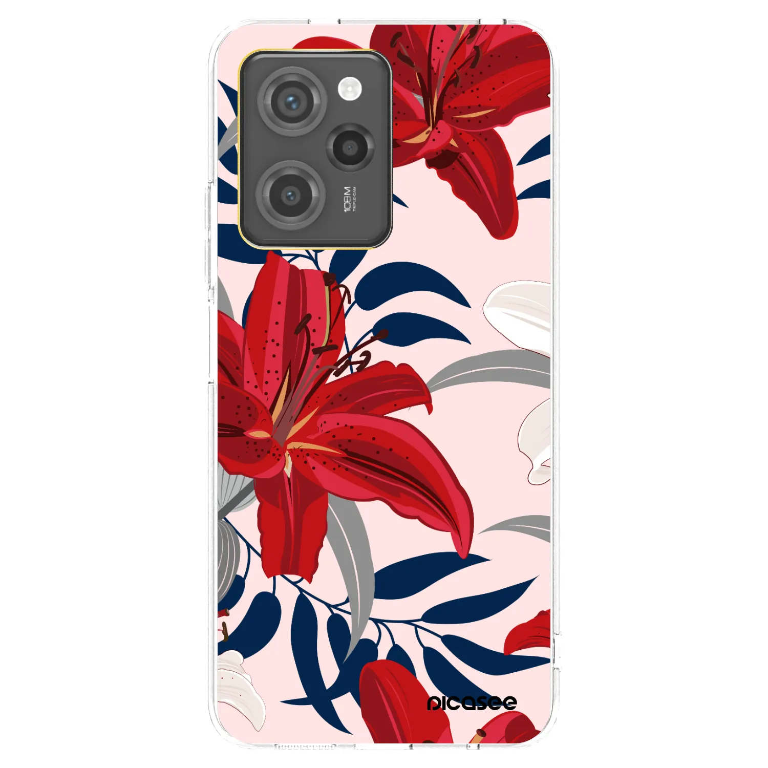 Picasee διαφανής θήκη σιλικόνης Xiaomi Poco X5 Pro - Red Lily