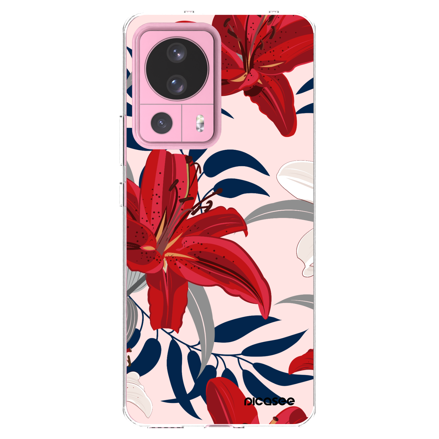 Picasee διαφανής θήκη σιλικόνης Xiaomi 13 Lite - Red Lily