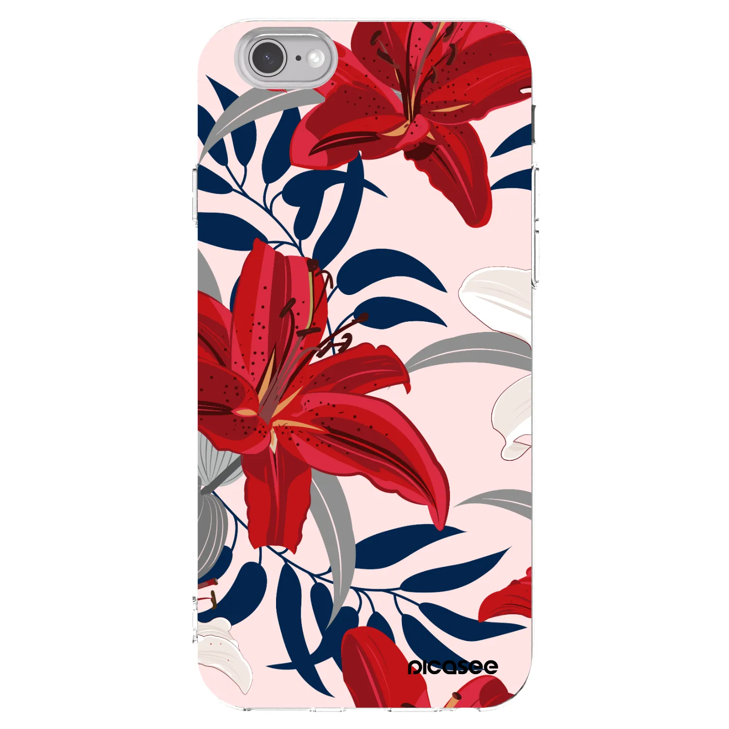Picasee διαφανής θήκη σιλικόνης Apple iPhone 6/6S - Red Lily