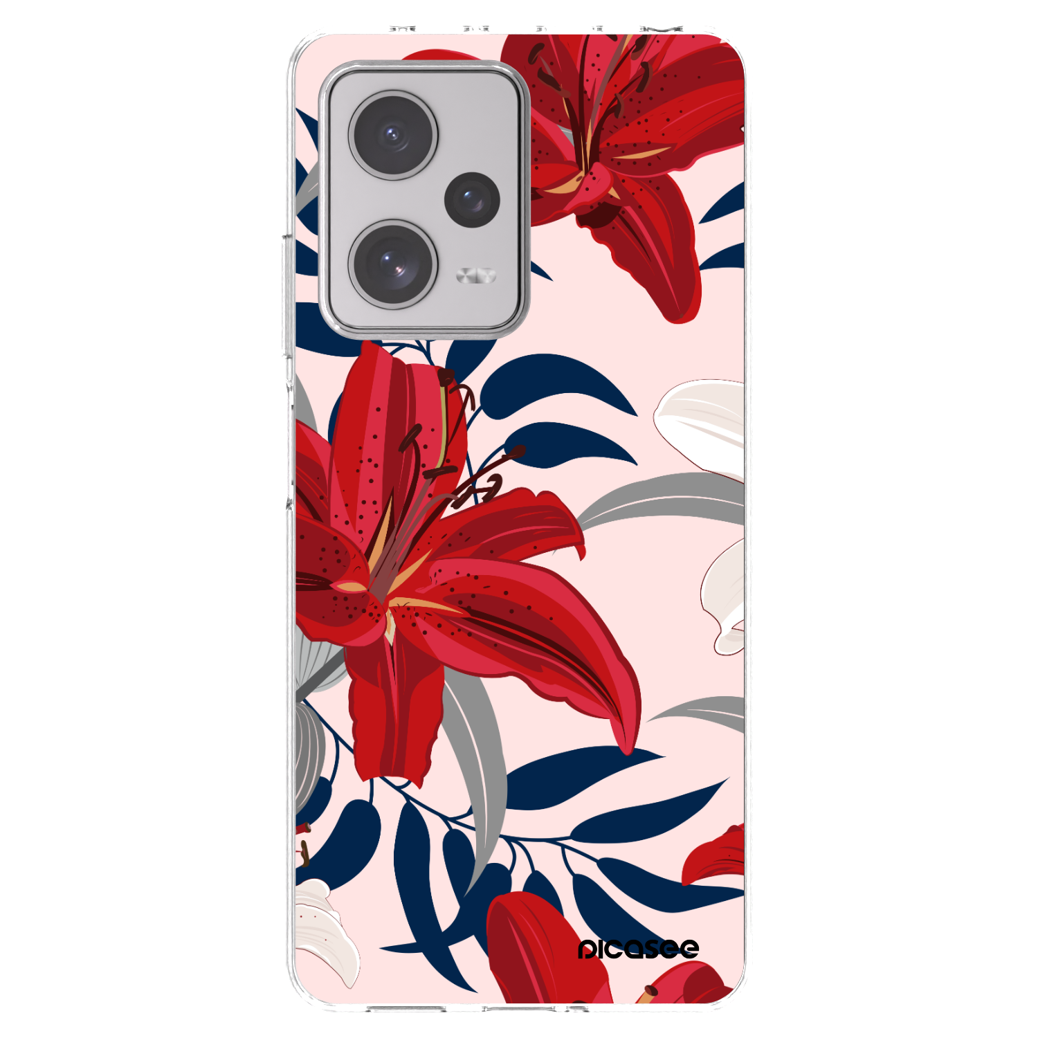 Picasee διαφανής θήκη σιλικόνης Xiaomi Redmi Note 12 Pro+ 5G - Red Lily