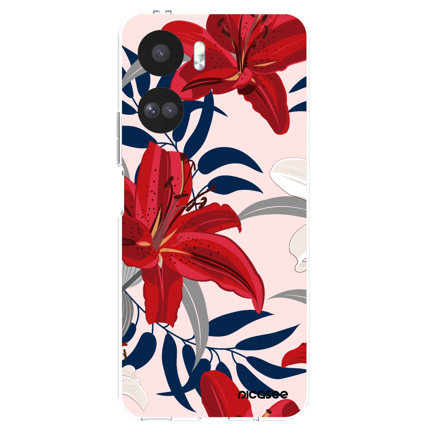 Picasee διαφανής θήκη σιλικόνης Honor 90 Lite 5G - Red Lily