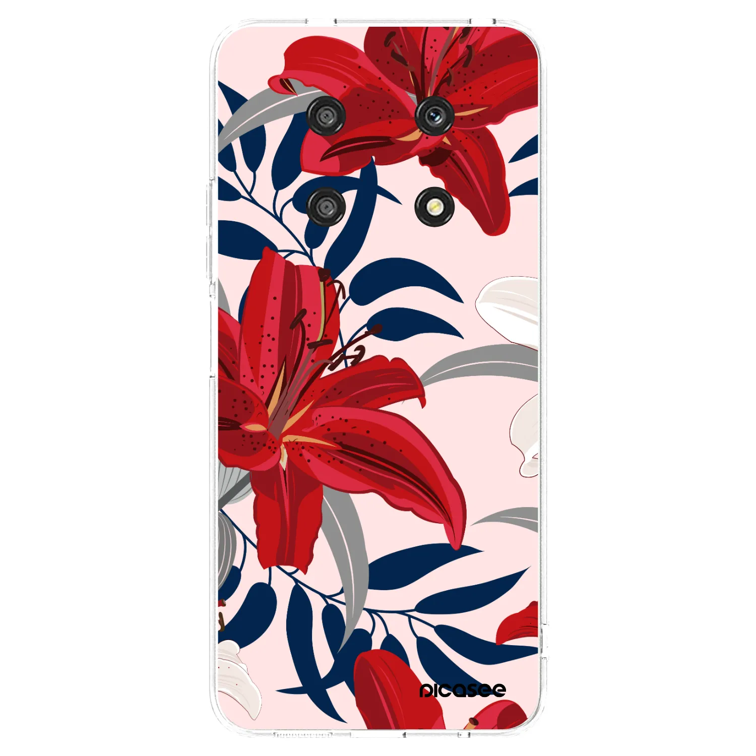 Picasee διαφανής θήκη σιλικόνης Honor Magic4 Lite 5G - Red Lily
