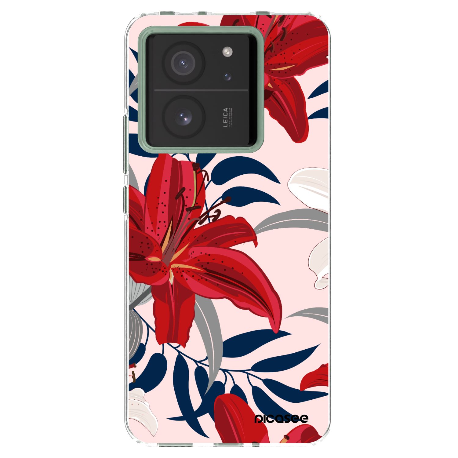 Picasee διαφανής θήκη σιλικόνης Xiaomi 13T Pro - Red Lily