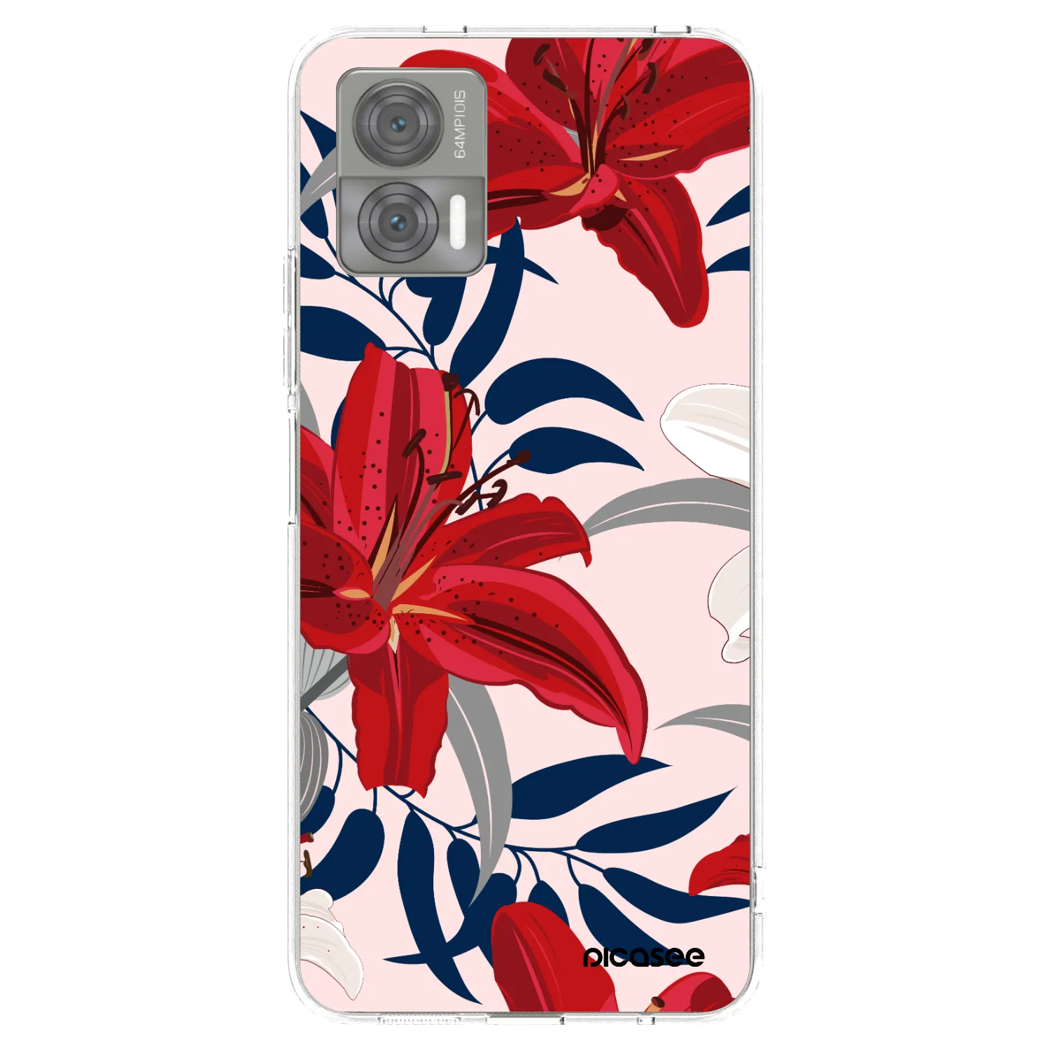 Picasee διαφανής θήκη σιλικόνης Motorola Edge 30 Neo - Red Lily