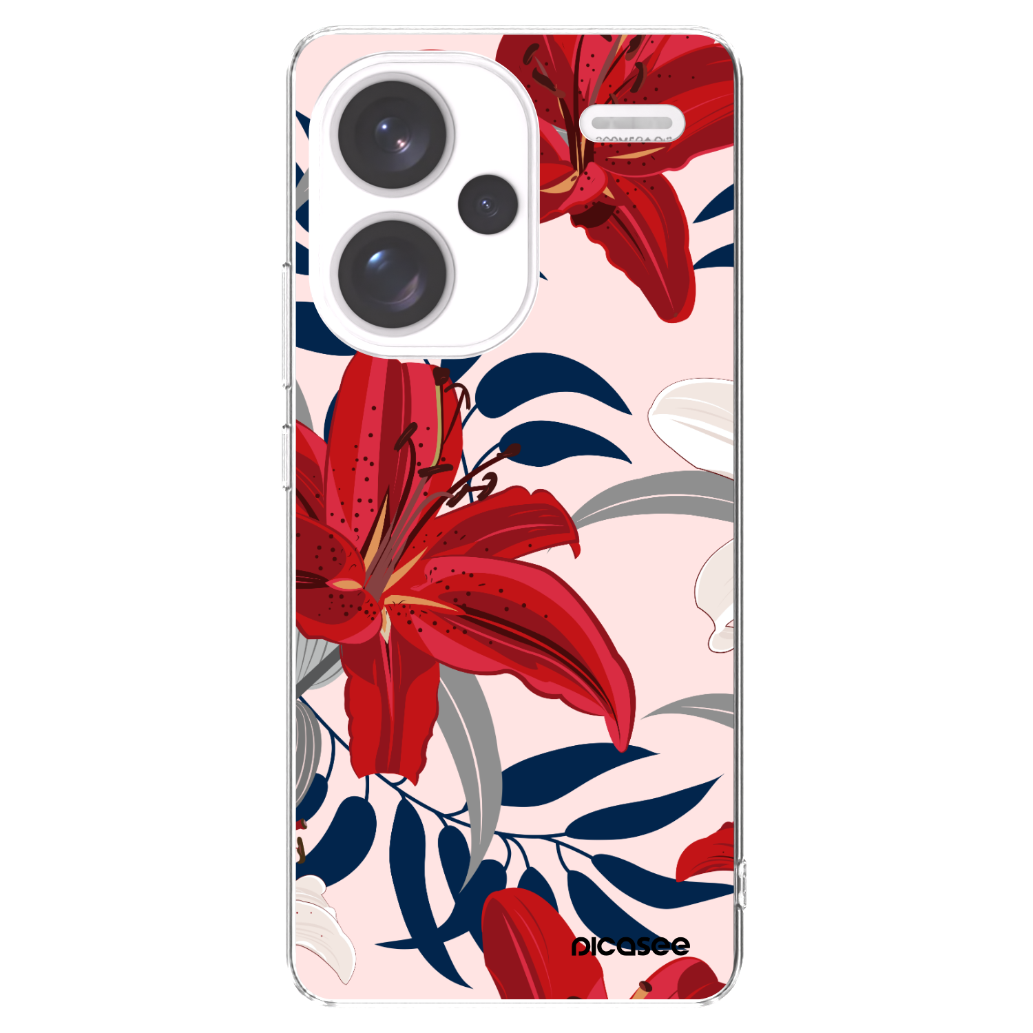 Picasee διαφανής θήκη σιλικόνης Xiaomi Redmi Note 13 Pro+ 5G - Red Lily