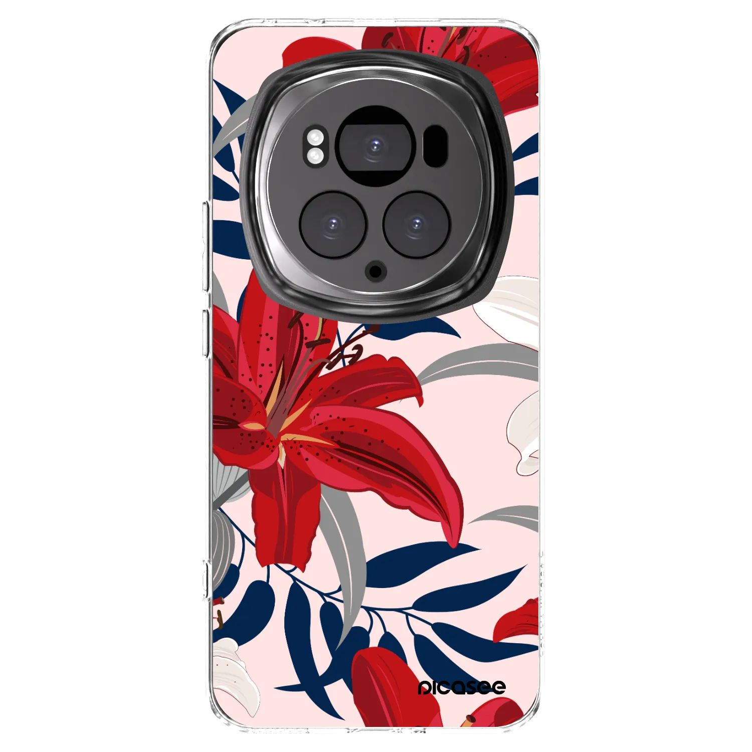 Picasee διαφανής θήκη σιλικόνης Honor Magic6 Pro - Red Lily