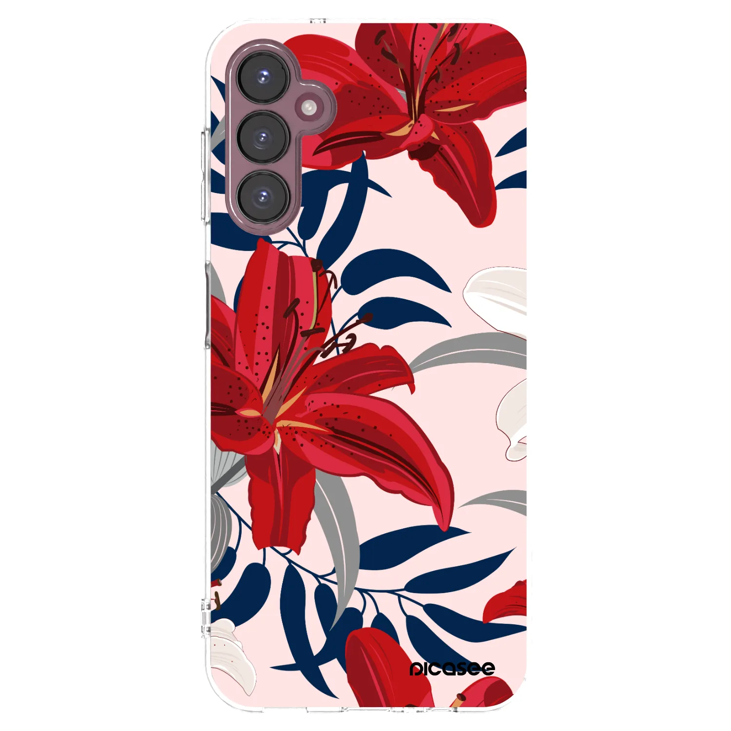 Picasee διαφανής θήκη σιλικόνης Samsung Galaxy A05s A057G - Red Lily