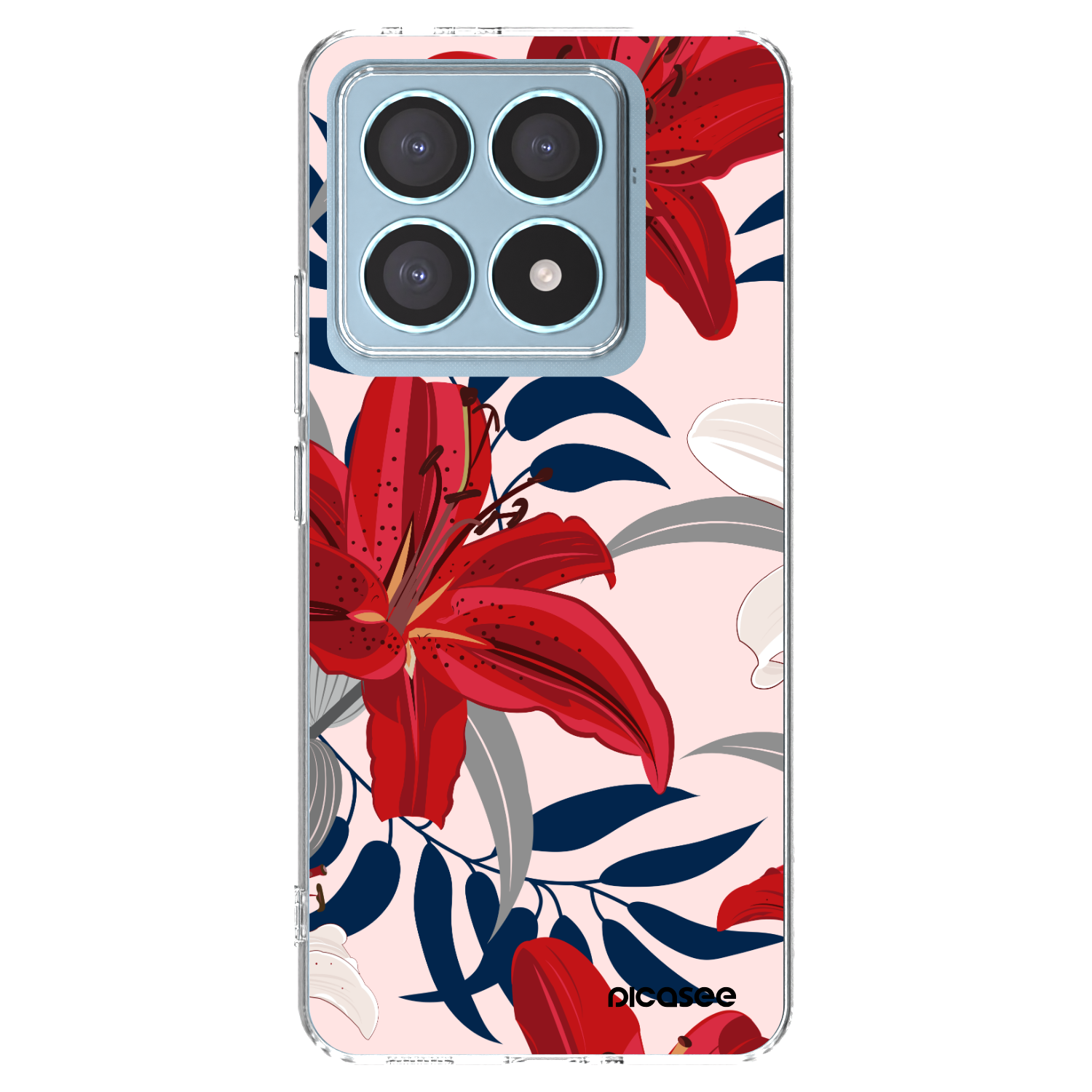 Picasee διαφανής θήκη σιλικόνης Xiaomi 14T Pro - Red Lily